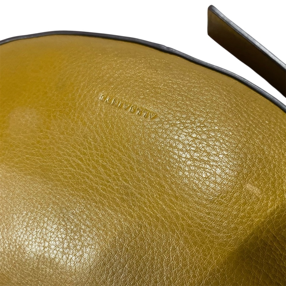 Allsaints Half Moon Leather Crossbody in Bronze Green with Silver Hardware - Picture 8 of 12